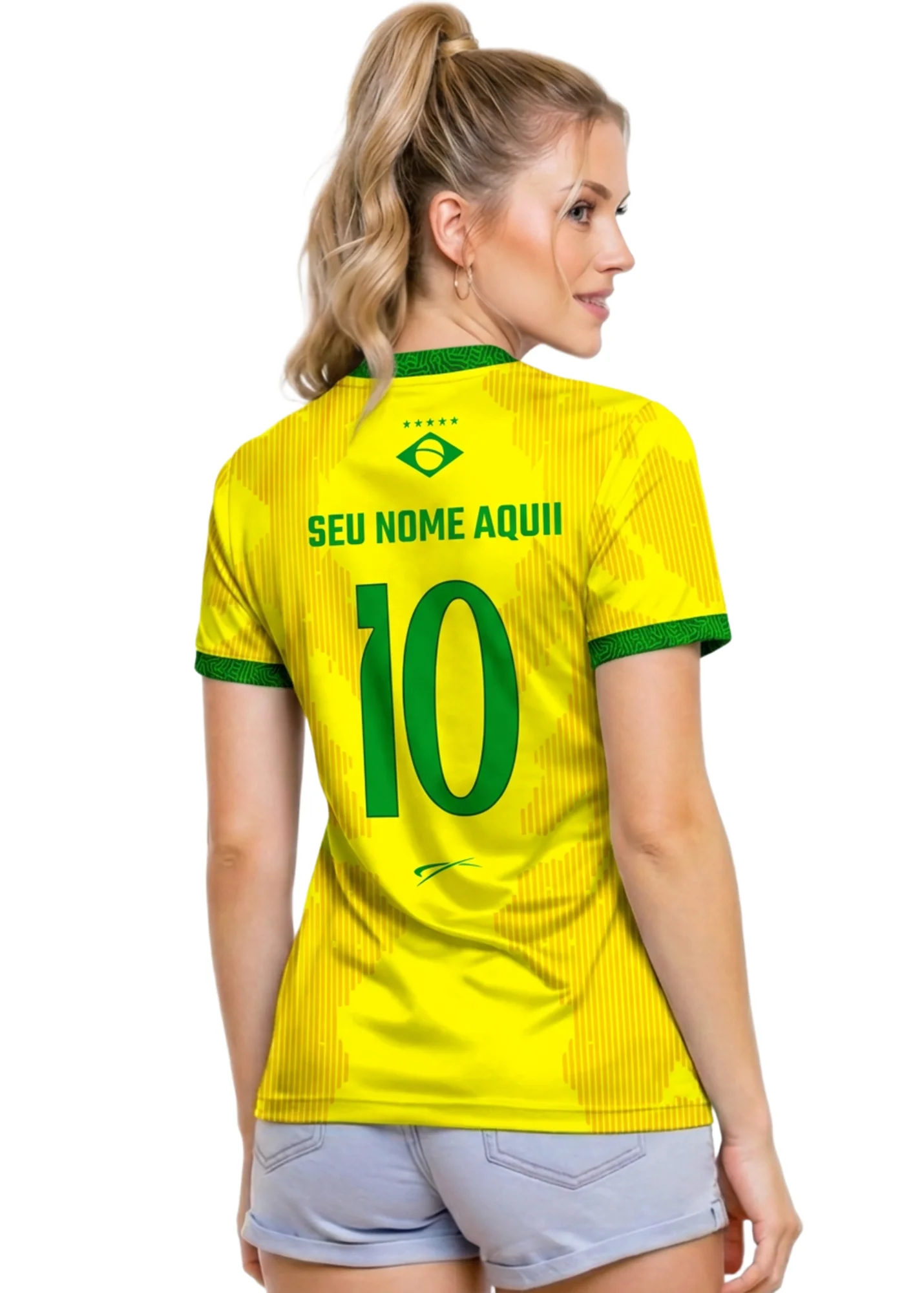 Camisa do Brasil Feminina - Amarelo